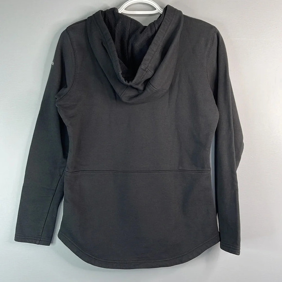 COLUMBIA Graphic Hoodie Black Mustard Yellow Live The Journey Sweatshirt Size XS - Picture 8 of 12